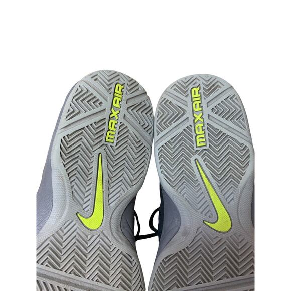 Nike Stutter Men's Step Style 2 AIRMAX High Top Sneakers 10.5 Gray Yellow Sporty - Picture 7 of 12